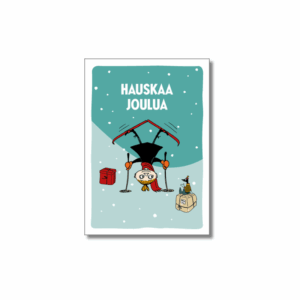 Pohlednice Mymble na lyžích Mumínci