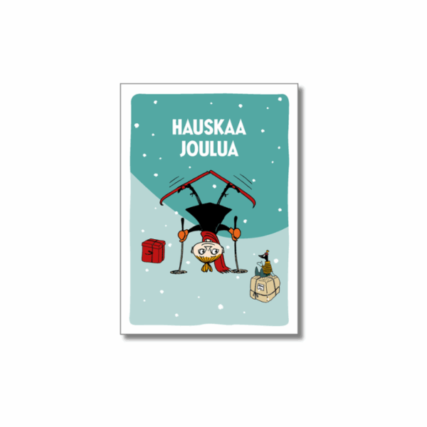 Pohlednice Mymble na lyžích Mumínci