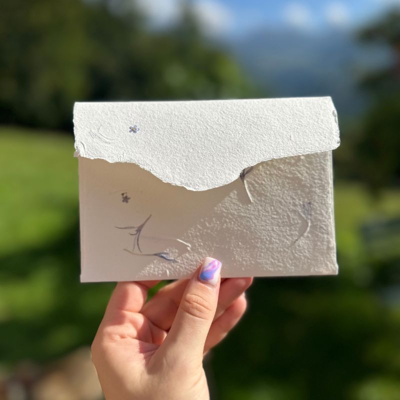 obálka ruční papír c6 papyrea fotka zadní klopa